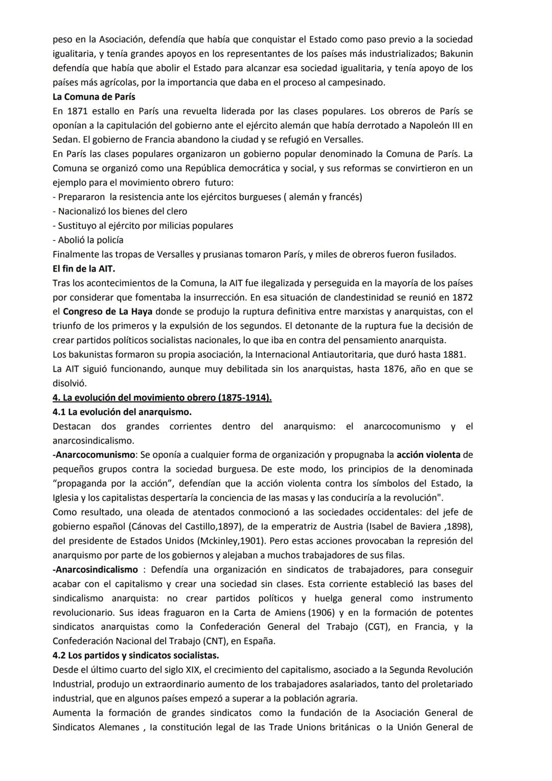 TEMA 4: EL MOVIMIENTO OBRERO (1800-1914)
0.Introducción.
El movimiento obrero surgió a raíz de la situación política y social creada por la 