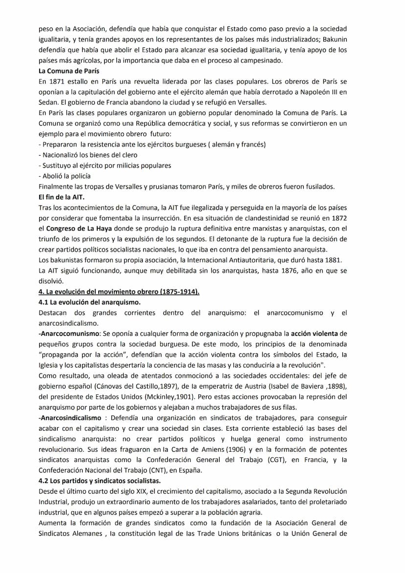 TEMA 4: EL MOVIMIENTO OBRERO (1800-1914)
0.Introducción.
El movimiento obrero surgió a raíz de la situación política y social creada por la 