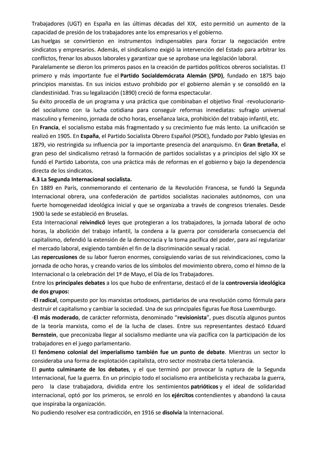 TEMA 4: EL MOVIMIENTO OBRERO (1800-1914)
0.Introducción.
El movimiento obrero surgió a raíz de la situación política y social creada por la 