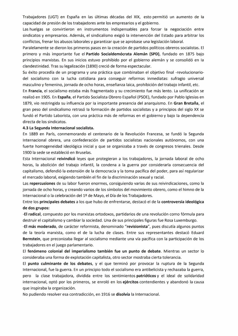 TEMA 4: EL MOVIMIENTO OBRERO (1800-1914)
0.Introducción.
El movimiento obrero surgió a raíz de la situación política y social creada por la 