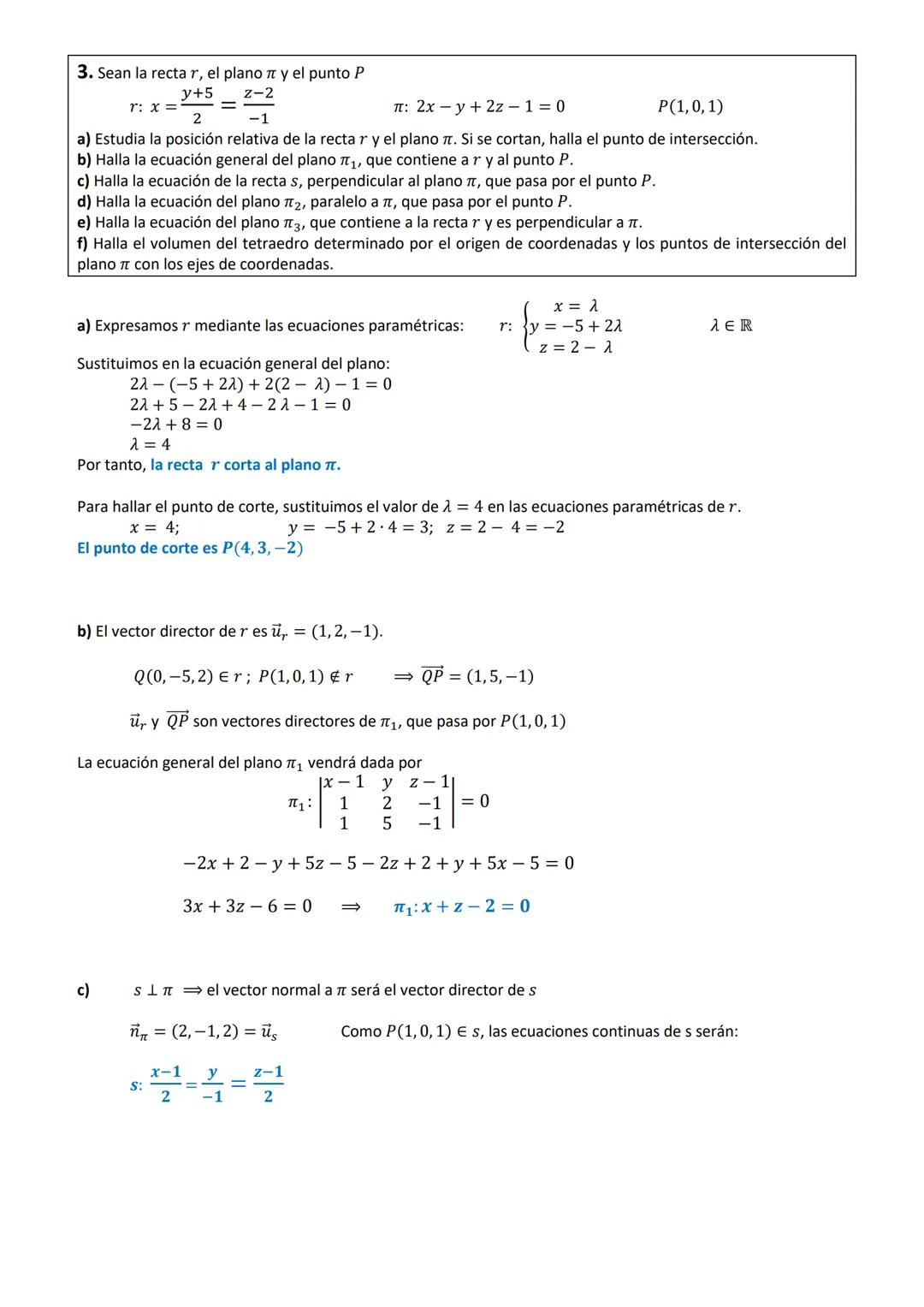 Departamento del
LES Matemáticas
GARCILASO
DE LA VEGA
1. Dados los vectores de de R³: ₁ (1, 1, 2), ū₂ (2, 5, 1), ū3 (0, 1, 1) y ₁ (−1, 1, 0)