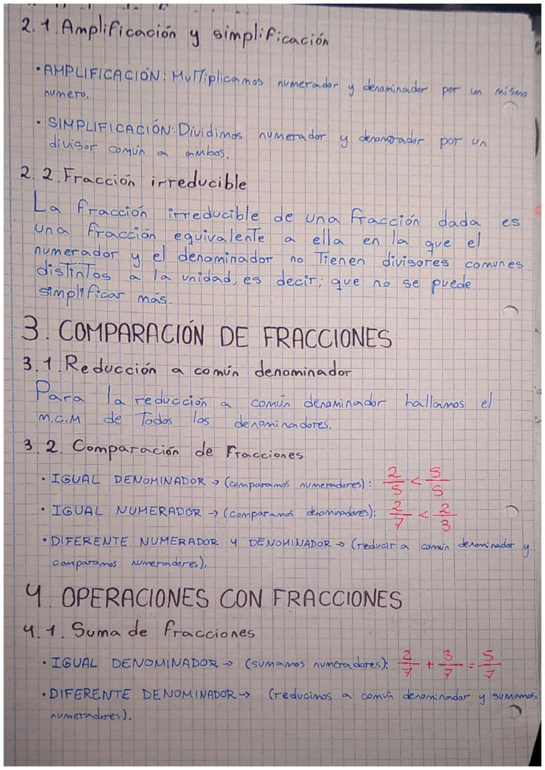 R.
esumen
MUMEROS RACIONALES
INDICE:
1. Fracciones
2. Fracción irreducible
3. Comparación de fracciones
Operaciones con fracciones
is. Númer