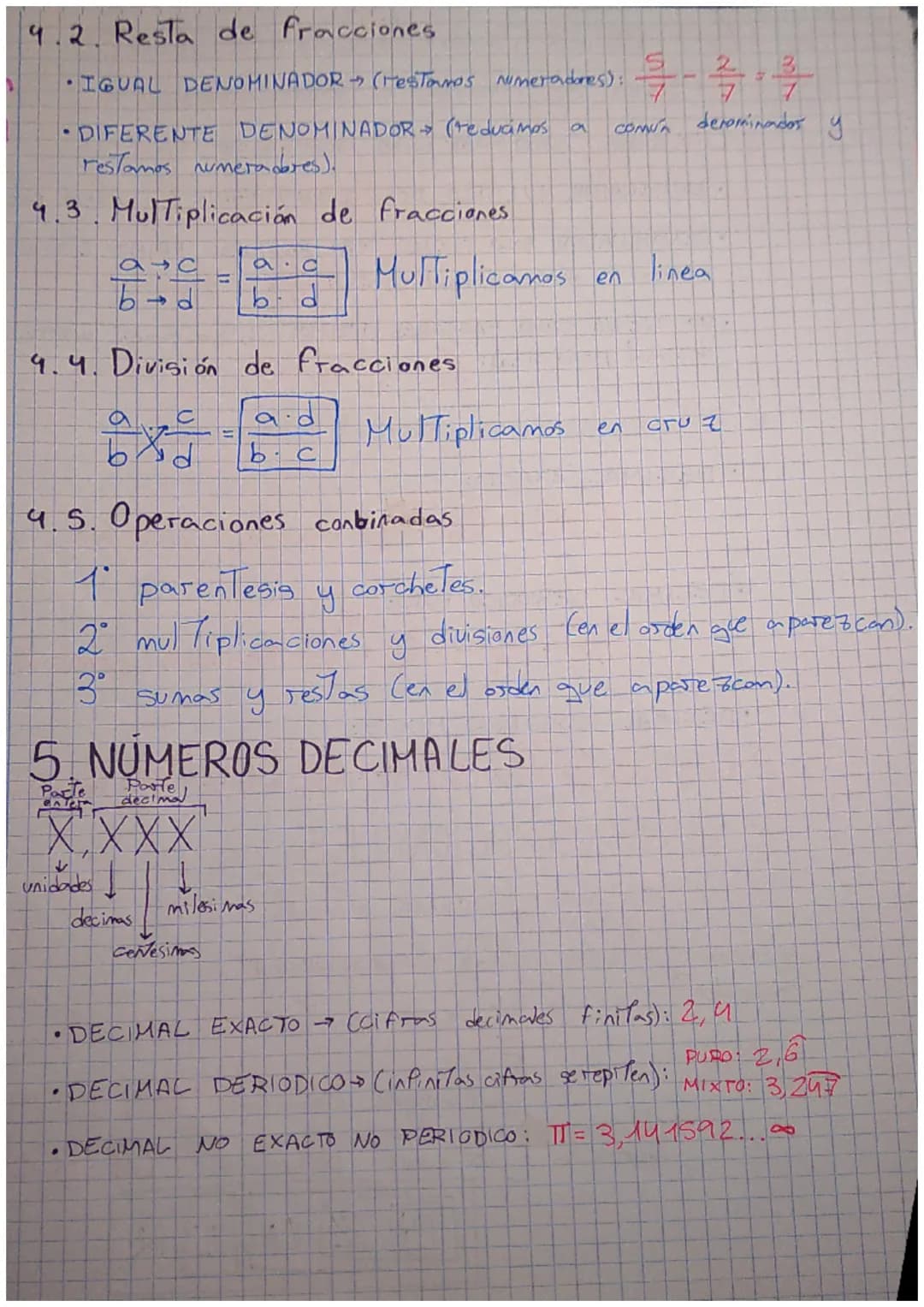 R.
esumen
MUMEROS RACIONALES
INDICE:
1. Fracciones
2. Fracción irreducible
3. Comparación de fracciones
Operaciones con fracciones
is. Númer