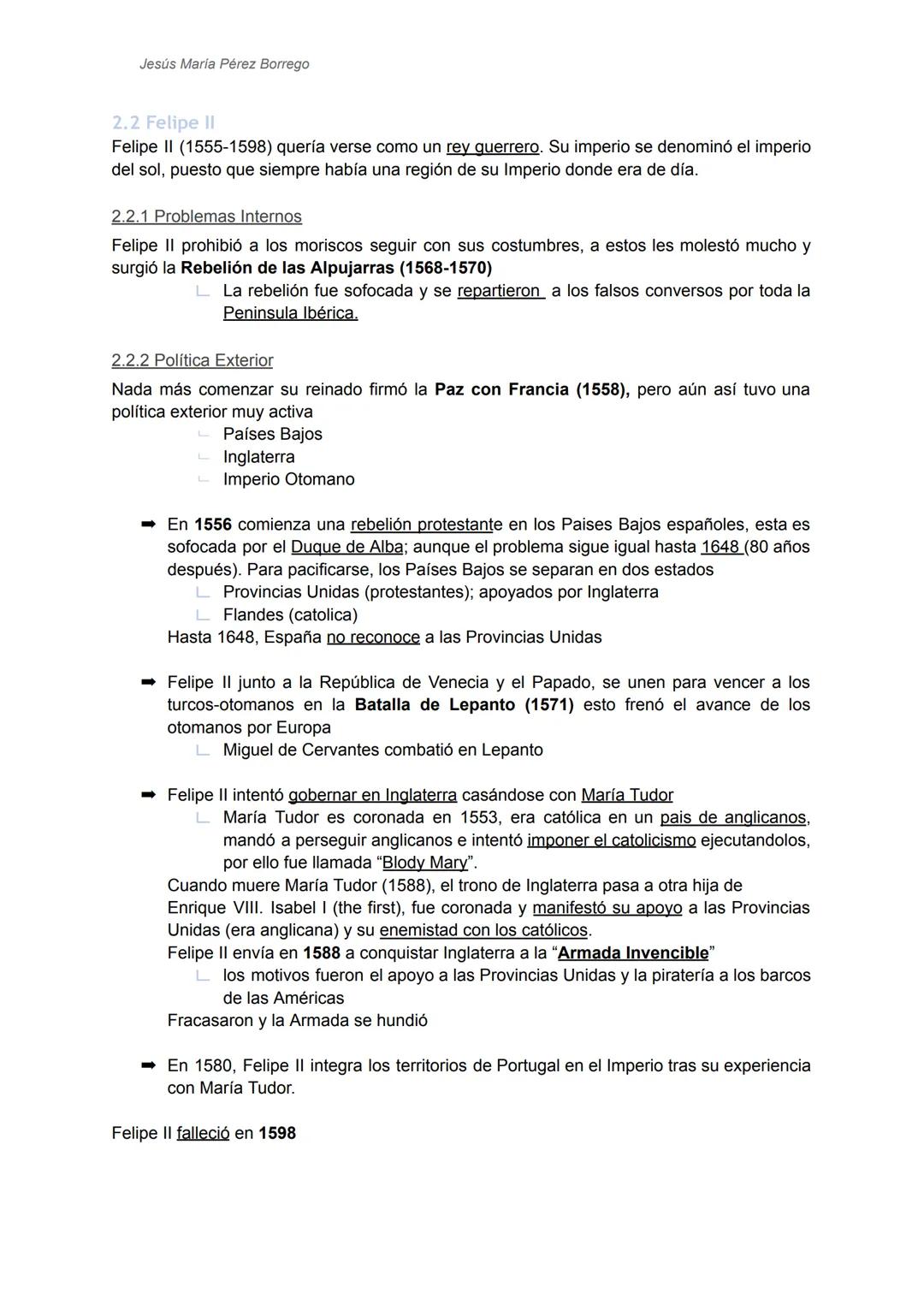 Bloque III. La Formación de la Monarquía
Hispánica y su expansión mundial.
Profesor: Guillermo Rothlisberger Cortazar.
Jesús María Pérez Bor