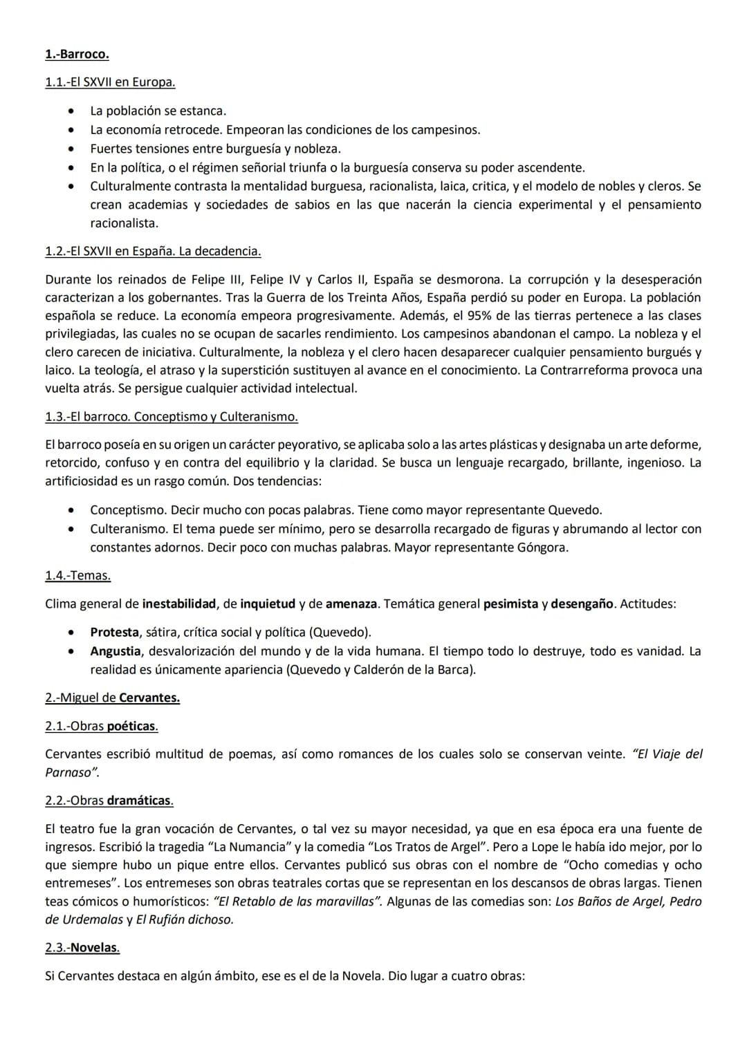 1.-Barroco.
1.1.-El SXVII en Europa.
La población se estanca.
La economía retrocede. Empeoran las condiciones de los campesinos.
● Fuertes t