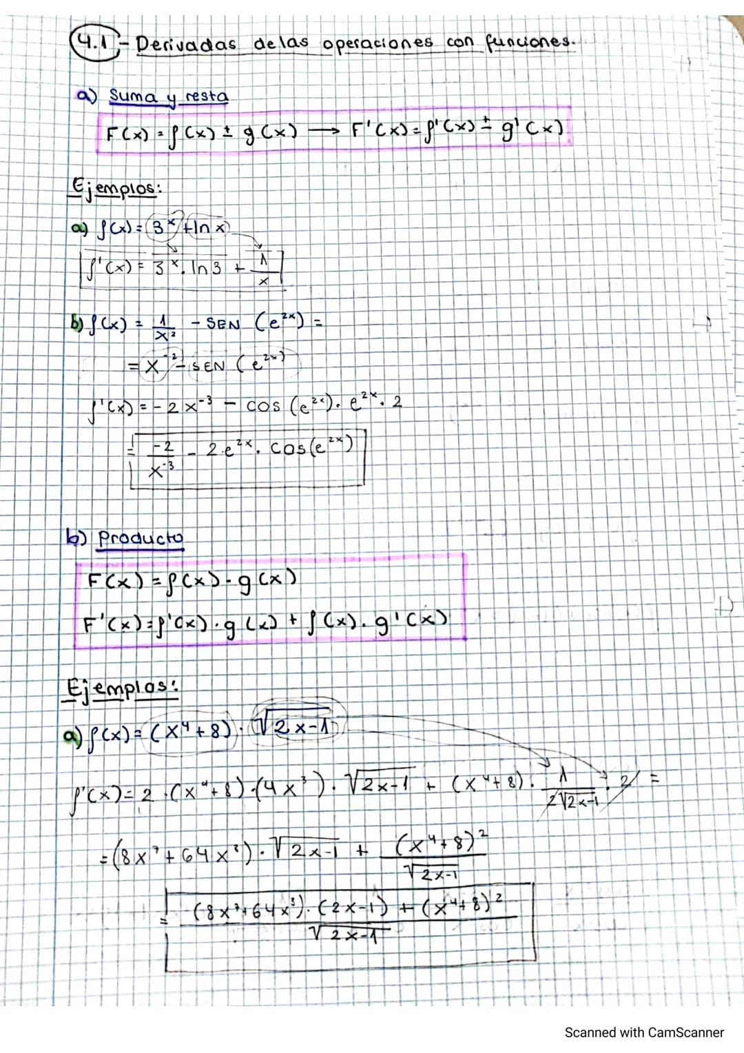 tematis derivabilidade
+ Derivada de una función en un punto
•Se define la derivada de la función f(x) en el punto x = a,
(g' (a)) como f '(