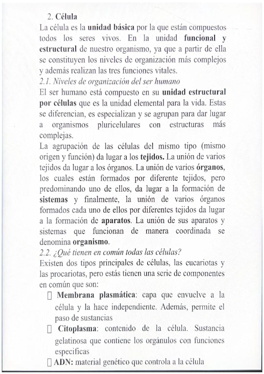 1. Niveles de organización de la materia
Los seres vivos están organizados por los mismos
componentes que la materia inerte pero con distint