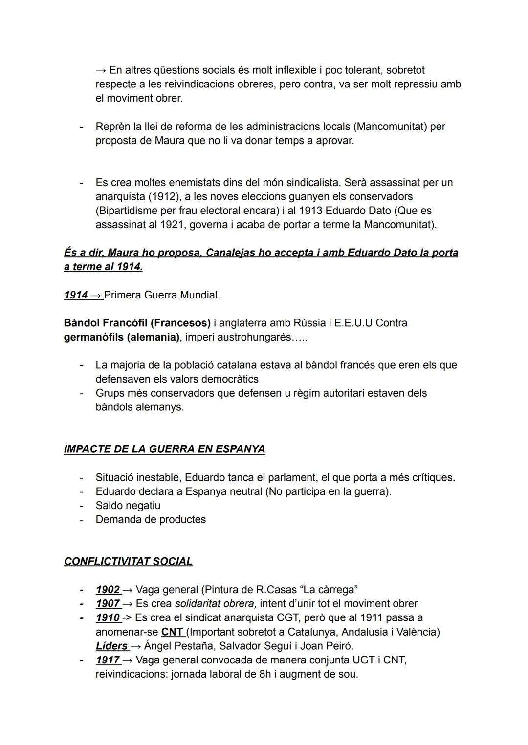 CRISI DE LA RESTAURACIÓ: (tema 8 del libro)
Pag 137, cuadro azul
Acords de l'assemblea obrera de Terrassa (1 juliol 1909)
La guerra al Marro
