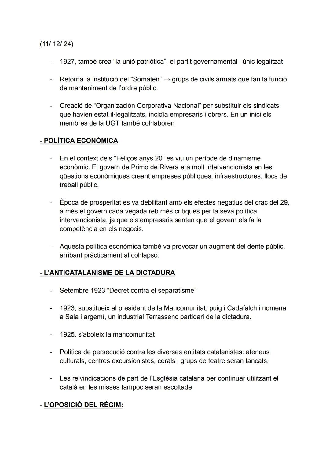 CRISI DE LA RESTAURACIÓ: (tema 8 del libro)
Pag 137, cuadro azul
Acords de l'assemblea obrera de Terrassa (1 juliol 1909)
La guerra al Marro