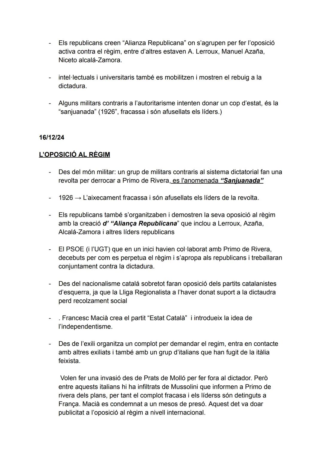 CRISI DE LA RESTAURACIÓ: (tema 8 del libro)
Pag 137, cuadro azul
Acords de l'assemblea obrera de Terrassa (1 juliol 1909)
La guerra al Marro