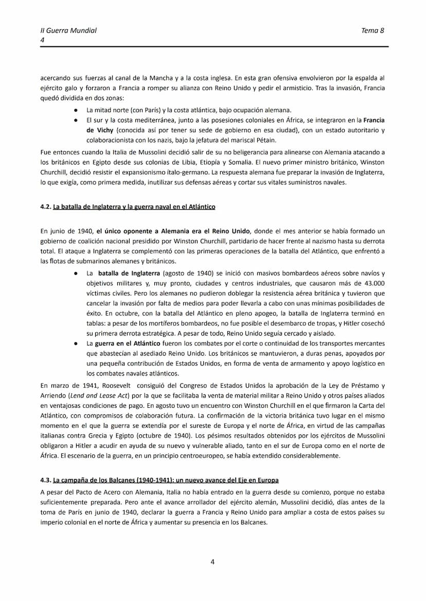II Guerra Mundial
1
TEMA 8. LA II GUERRA MUNDIAL
●
1.
INTRODUCCIÓN.
La Segunda Guerra Mundial comenzó apenas veinte años después de finaliza