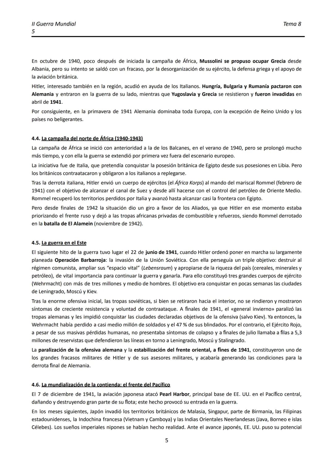 II Guerra Mundial
1
TEMA 8. LA II GUERRA MUNDIAL
●
1.
INTRODUCCIÓN.
La Segunda Guerra Mundial comenzó apenas veinte años después de finaliza