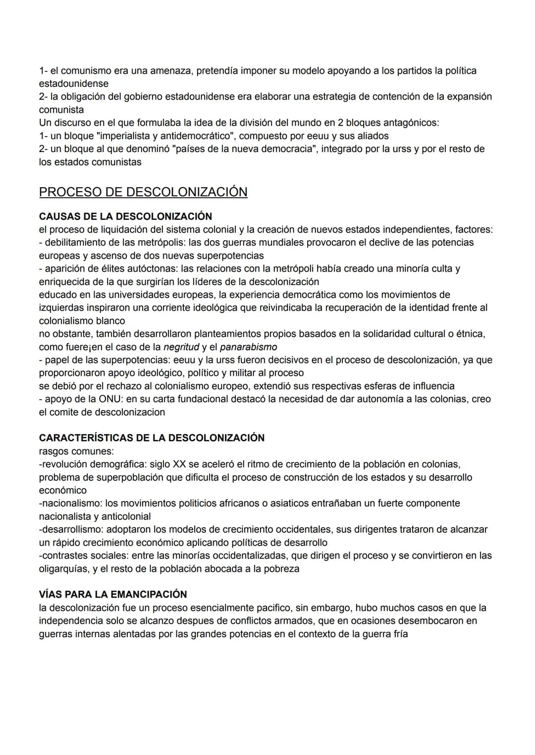 GUERRA FRÍA
Es el periodo de las relaciones internacionales 1945-1991 marcadas por la rivalidad surgida tras la IIGM
entre EEUU y la URSS, s