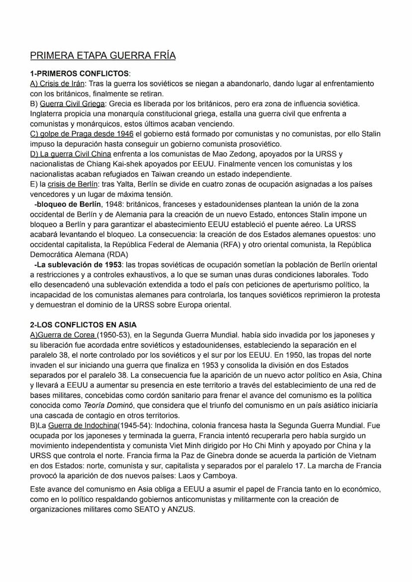 GUERRA FRÍA
Es el periodo de las relaciones internacionales 1945-1991 marcadas por la rivalidad surgida tras la IIGM
entre EEUU y la URSS, s