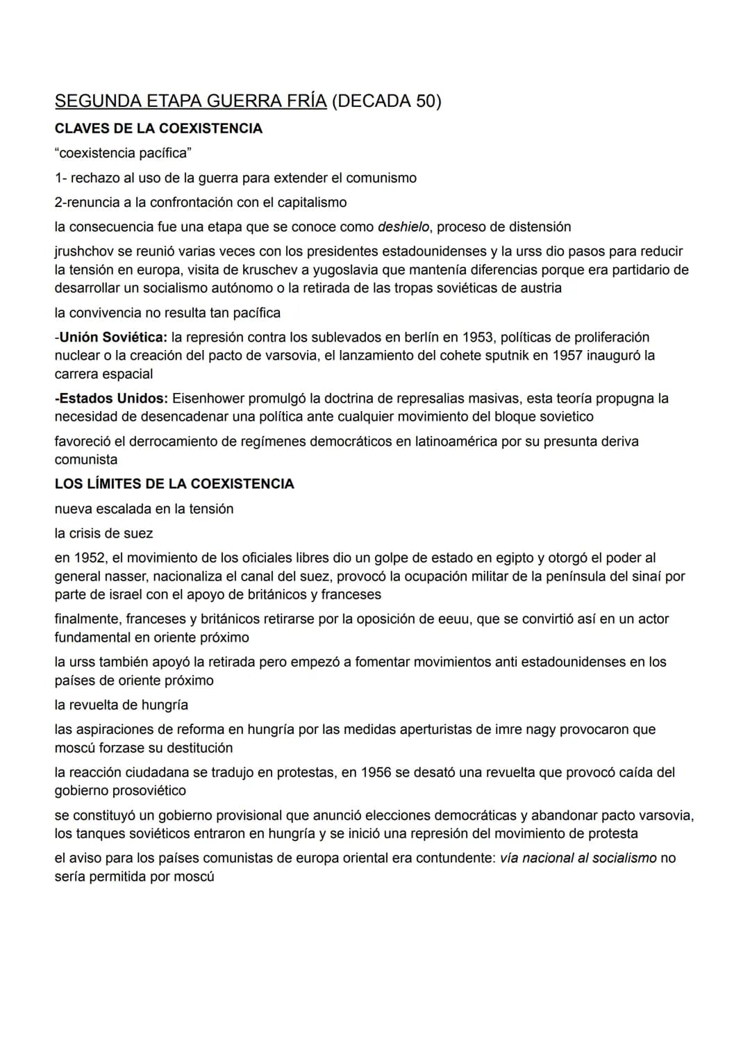 GUERRA FRÍA
Es el periodo de las relaciones internacionales 1945-1991 marcadas por la rivalidad surgida tras la IIGM
entre EEUU y la URSS, s