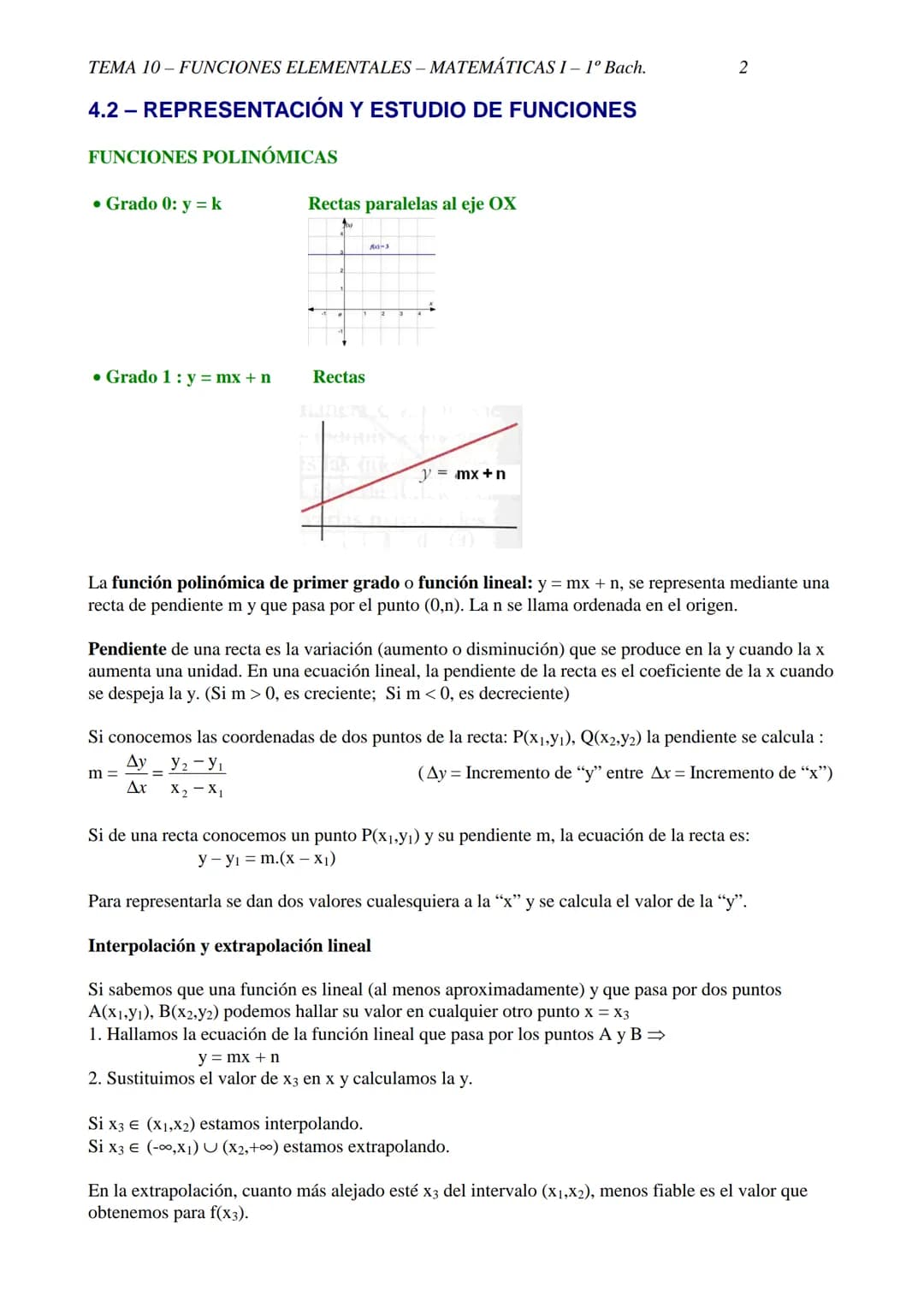 TEMA 10-FUNCIONES ELEMENTALES - MATEMÁTICAS I- 1º Bach.
TEMA 10 - FUNCIONES ELEMENTALES
10.1 CONCEPTO DE FUNCIÓN
DEFINICIÓN: f es una funció
