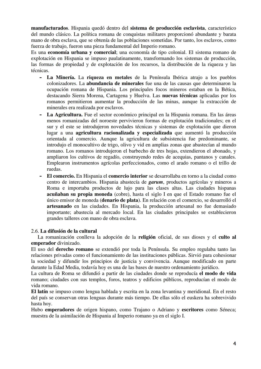 Indicaciones
"Nos centraremos en los factores del proceso de
romanización, como se ha hecho hasta ahora. No
serán preceptivas las referencia
