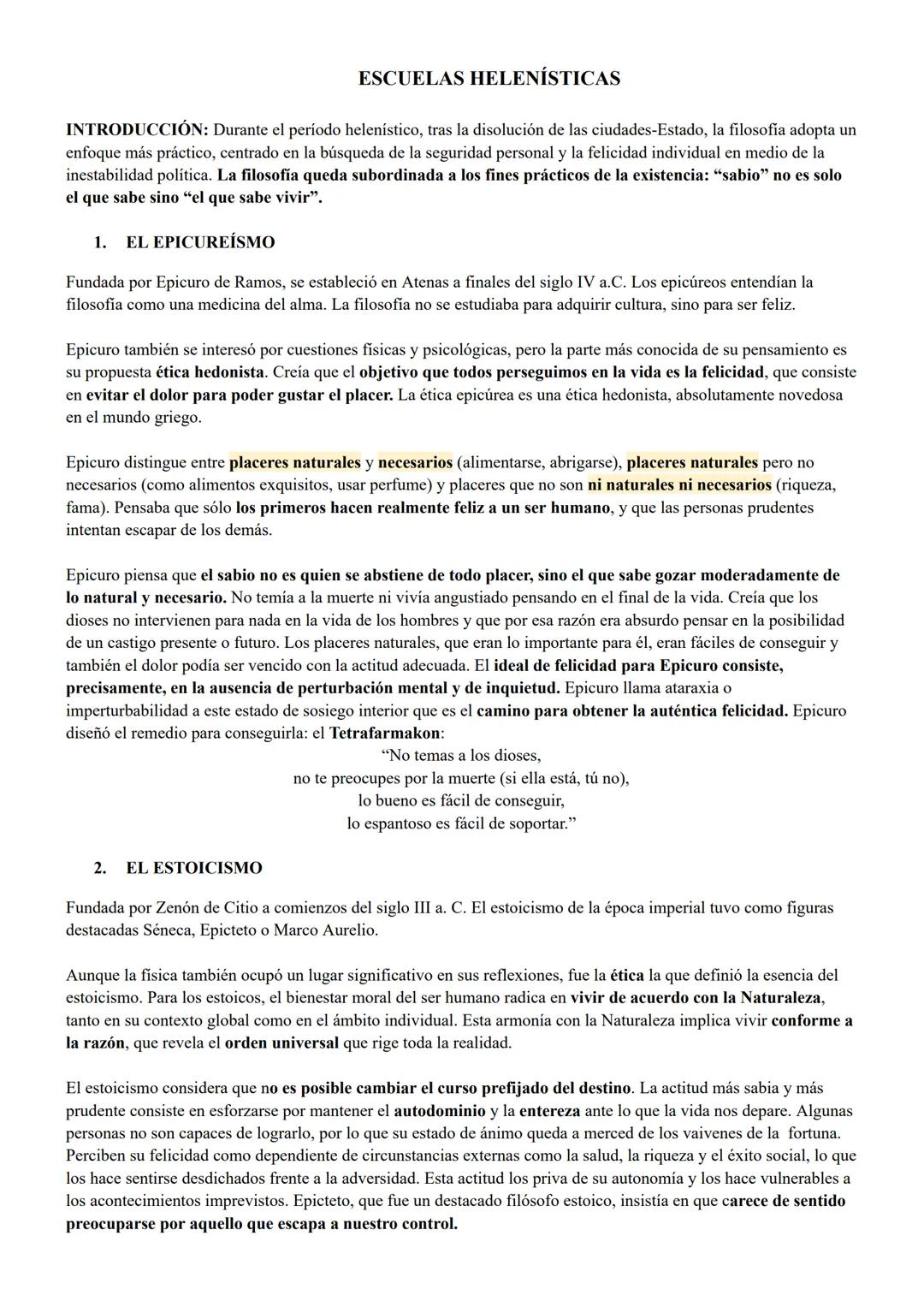 TEMA 3: ARISTÓTELES. LAS ESCUELAS HELENÍSTICAS.
INTRODUCCIÓN: Discípulo de Platón, aunque la filosofia aristotélica contrasta con el idealis