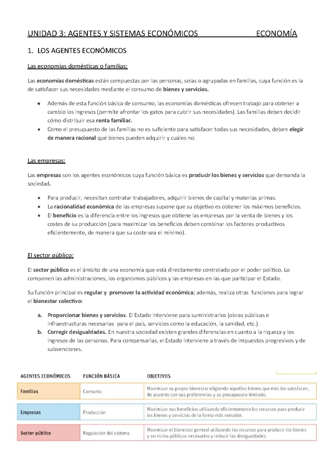 ¿Cuáles Son los Agentes Económicos y el Sector Público?