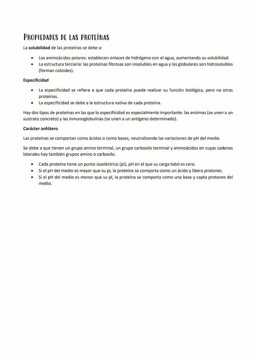 
<p>Las proteínas son polímeros de aminoácidos que están formadas por C, H, O, N, y pueden contener S y P, y en menor proporción, Fe, Cu, Mg
