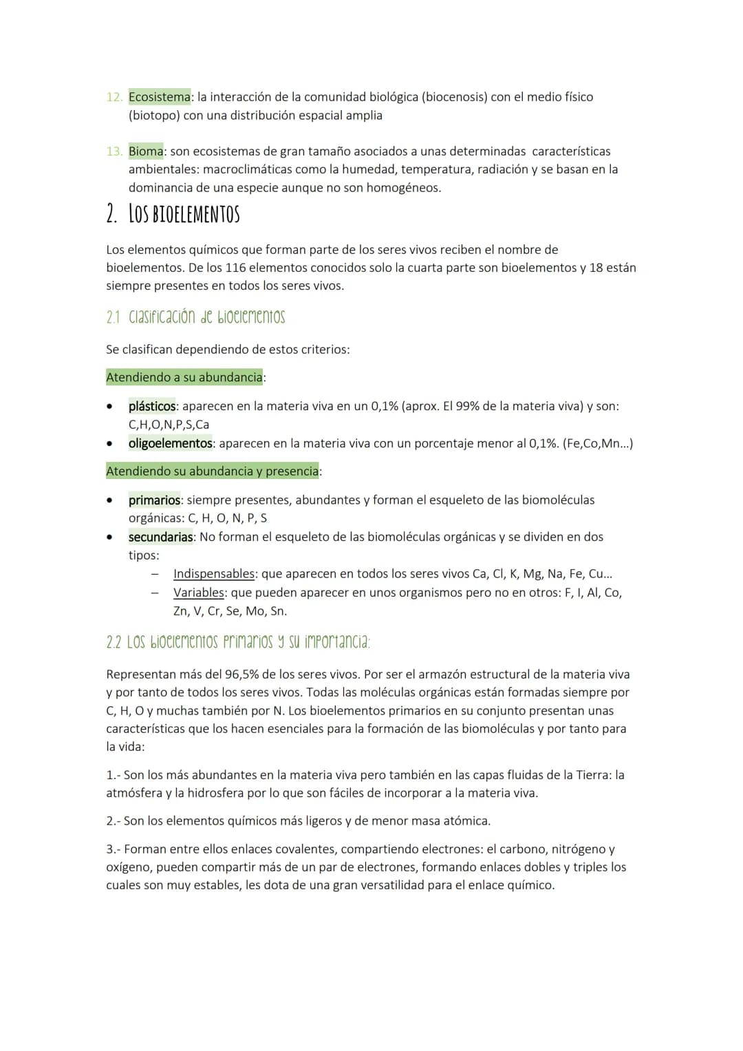 TEMA 1
La materia de los seres vivos: bioelementos y
1. LA VIDA Y SUS NIVELES DE ORGANIZACIÓN
La materia se encuentra en diversos estados. E