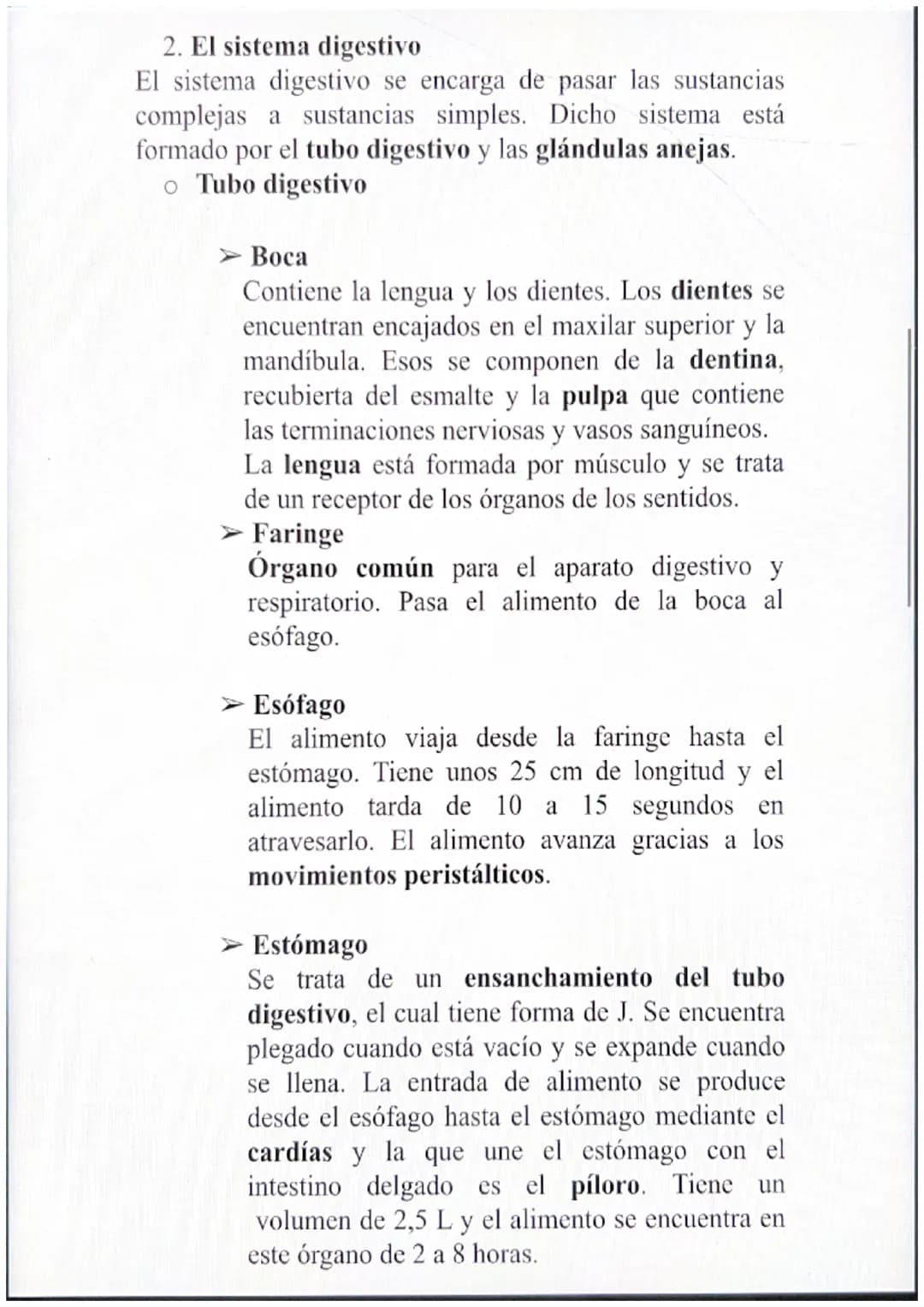 1. Los alimentos y sus componentes
Además del oxígeno que se obtiene del aparato
respiratorio, debemos obtener nutrientes a través de los
al