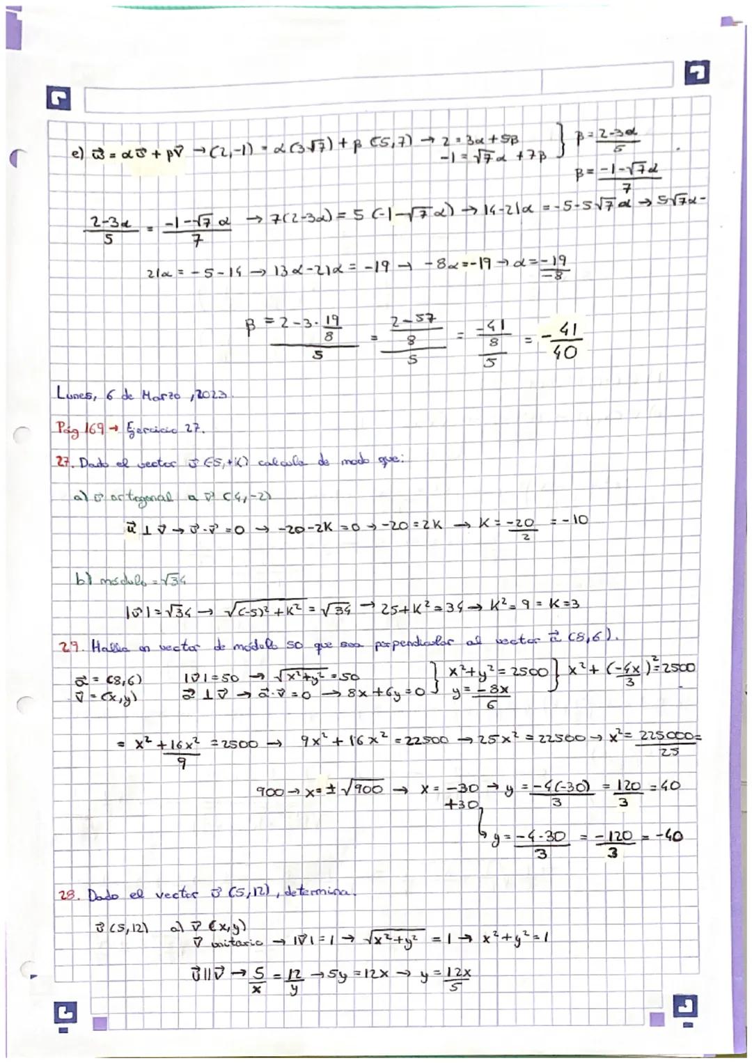 Martes, 28 de Febrero, 2023.
VESTORES
temas 6 y 7. 6678657
ANDCLLICA
VECTORES EN EL PLANO.
& Los vectures on of plass tienen dos cardenados 