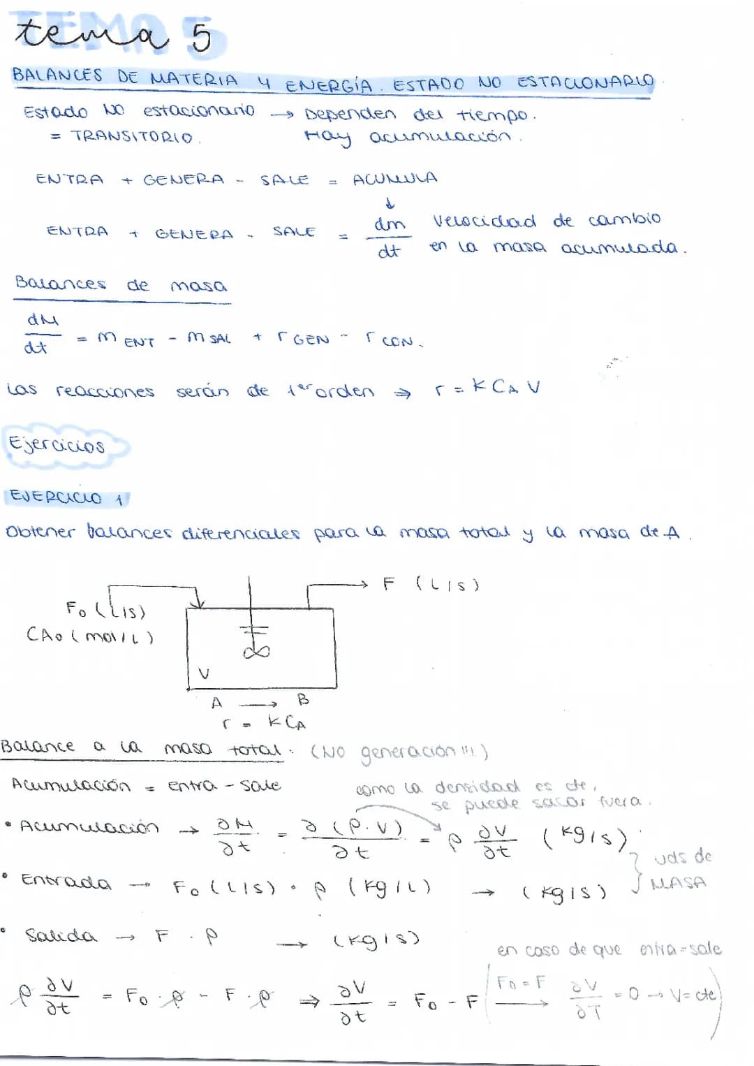 Guía de Balance de Materia: Ejemplos, Ejercicios y Explicaciones
