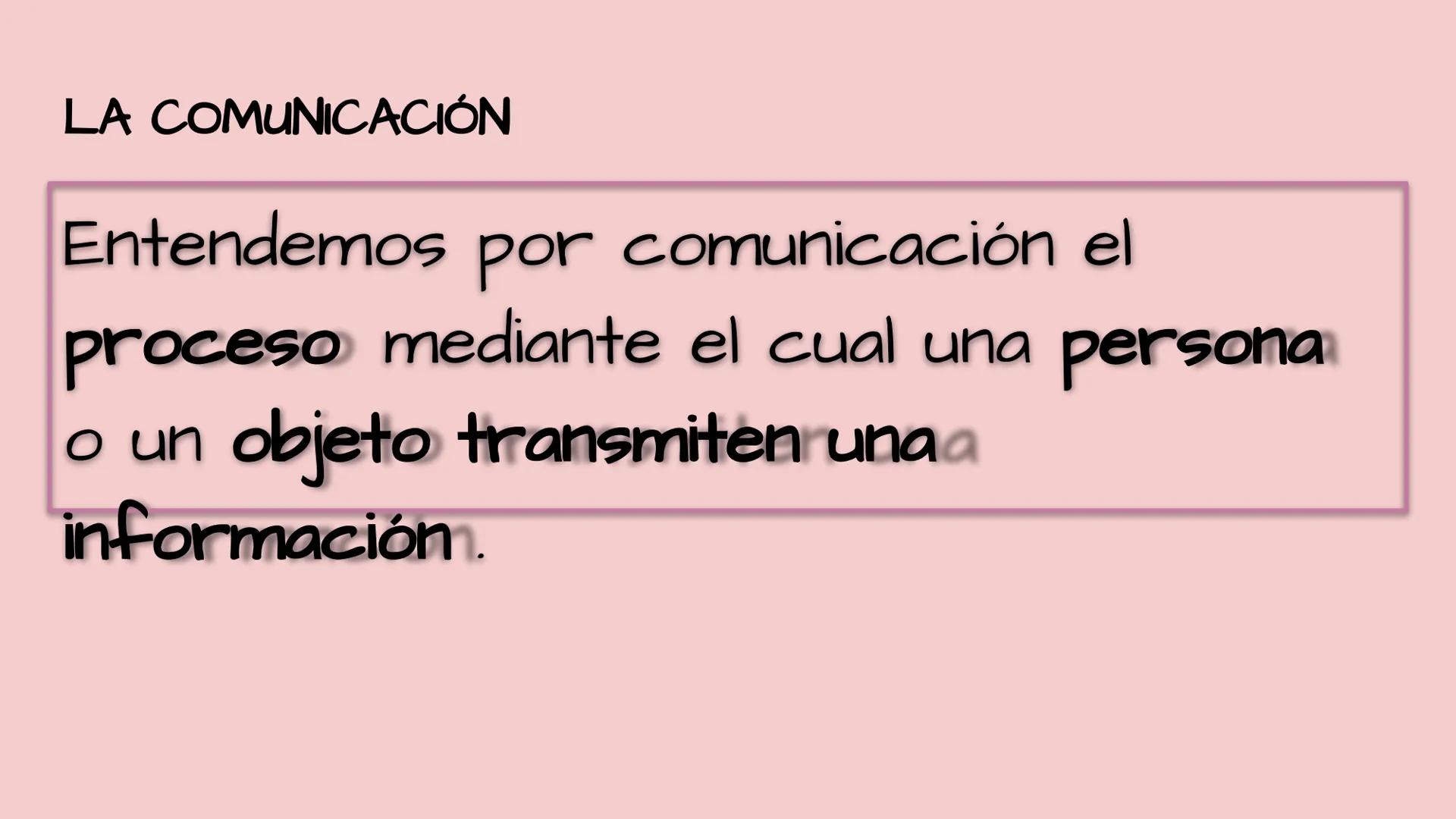 EL PROCESO DE
COMUNICACIÓN:: LOS SIGNOS LA COMUNICACIÓN LA COMUNICACIÓN
Entendemos por comunicación el
proceso mediante el cual una personal