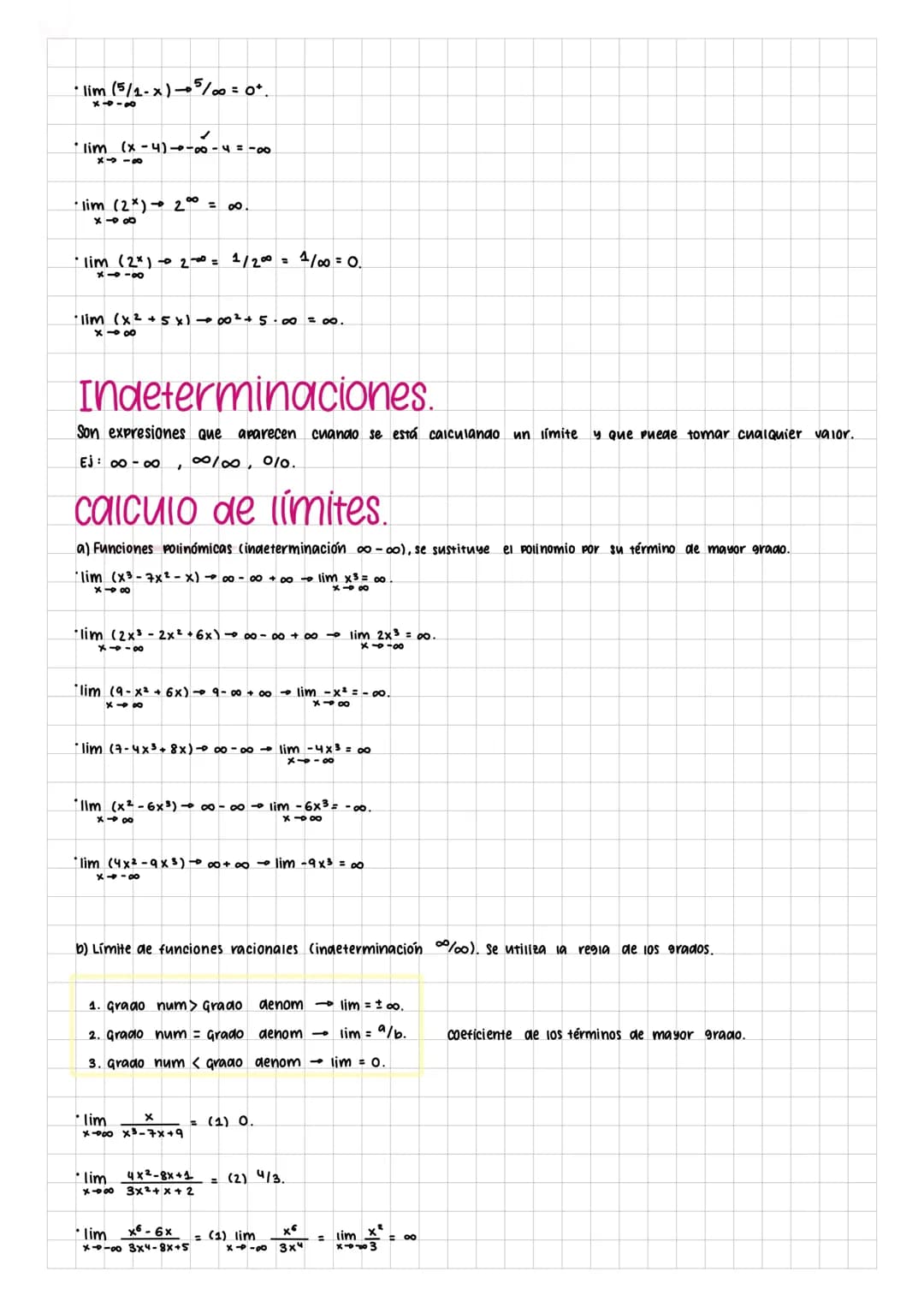 Limites, continuidad y.
asíntotas
Límites.
concepto gráfico cuando x α +∞
vamos a estudiar el comportamiento de la función, de donde viene y