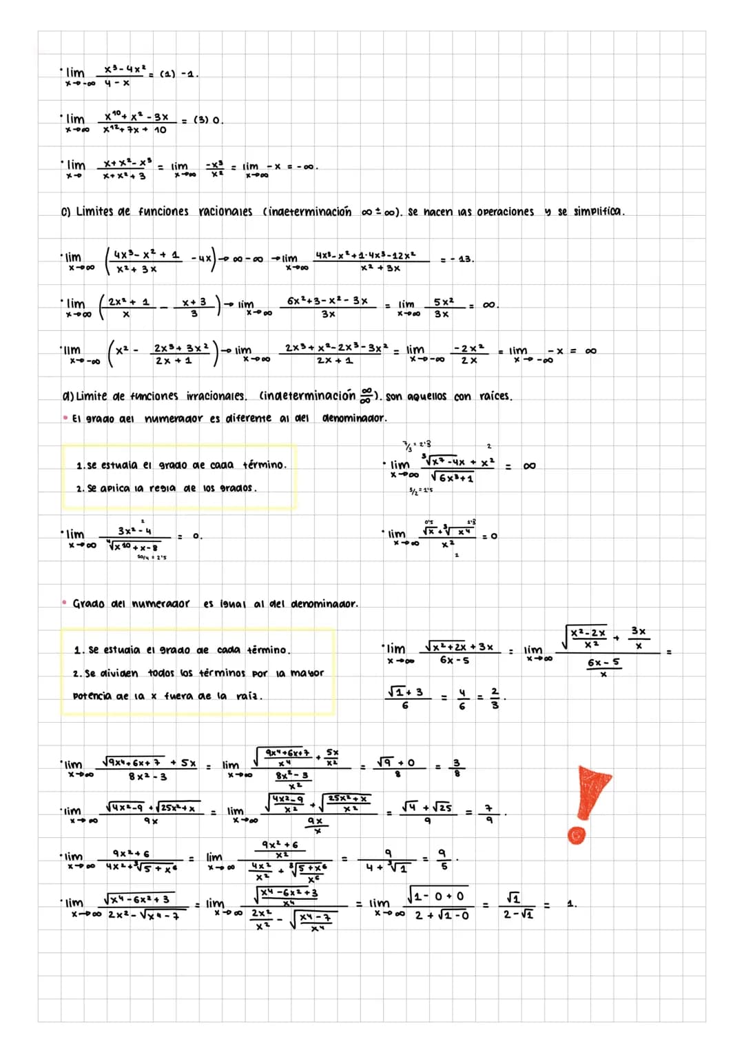 Limites, continuidad y.
asíntotas
Límites.
concepto gráfico cuando x α +∞
vamos a estudiar el comportamiento de la función, de donde viene y