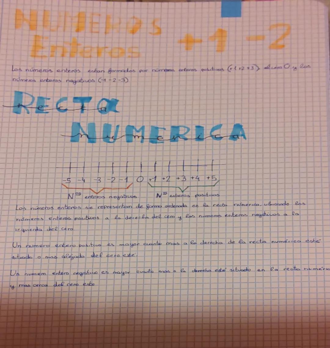 Enteres
Los números enteros estan formados por números orberes positives (+1+2+3) O
números erberos negativos (+-2-3)
RECTO
NUMERICA
les
g
-
