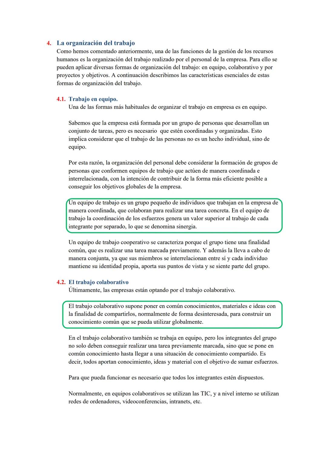 TEMA 5: GESTIÓN DE LOS RECURSOS HUMANOS
1. La gestión de los recursos humanos.
Es el elemento humano, único e irrepetible.
Las máquinas, la 