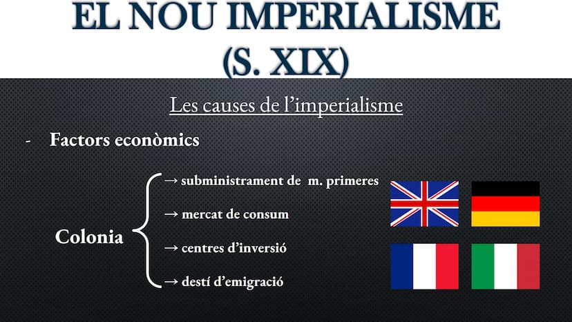TEMA 6
L'ÈPOCA DE
L'IMPERIALISME
CHINA EL NOU IMPERIALISME (S. XIX)
Des de finals del segle XV algunes potències europees
havien format gran