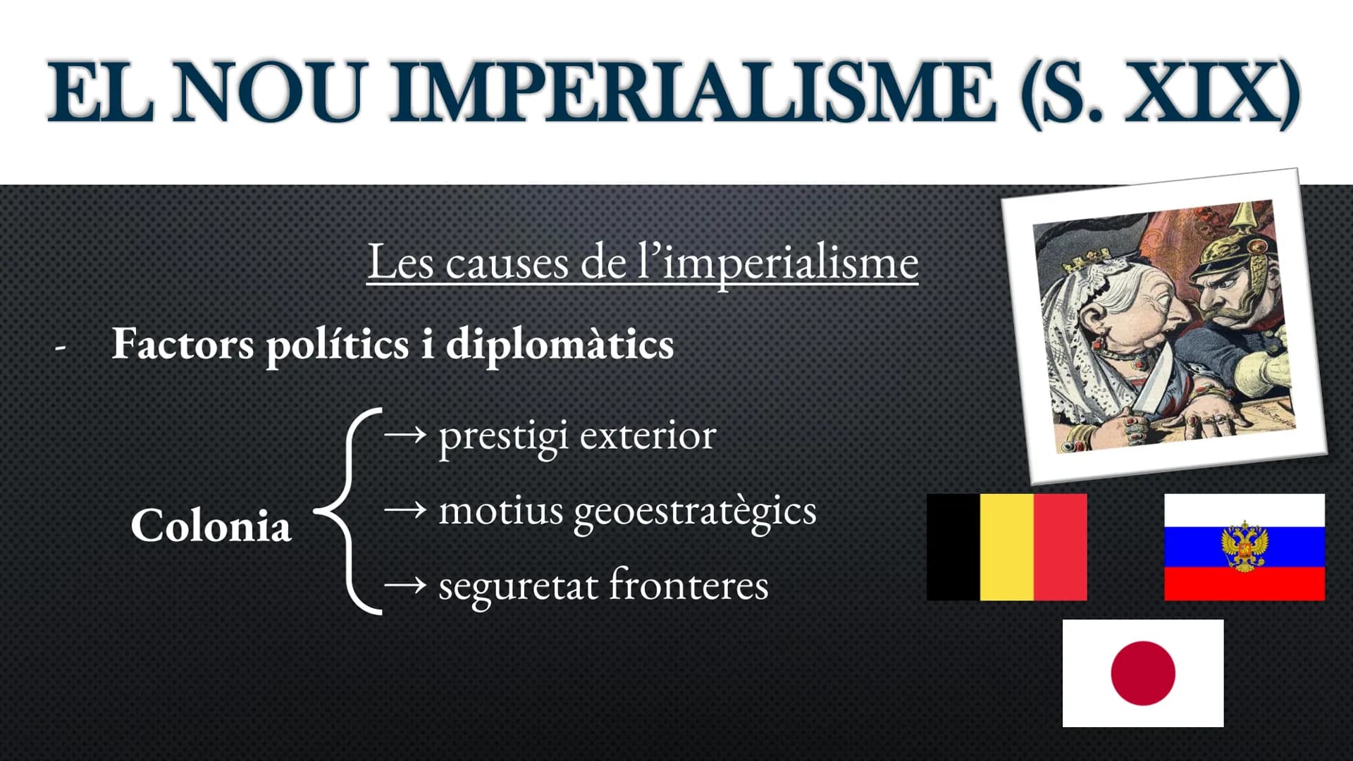 TEMA 6
L'ÈPOCA DE
L'IMPERIALISME
CHINA EL NOU IMPERIALISME (S. XIX)
Des de finals del segle XV algunes potències europees
havien format gran