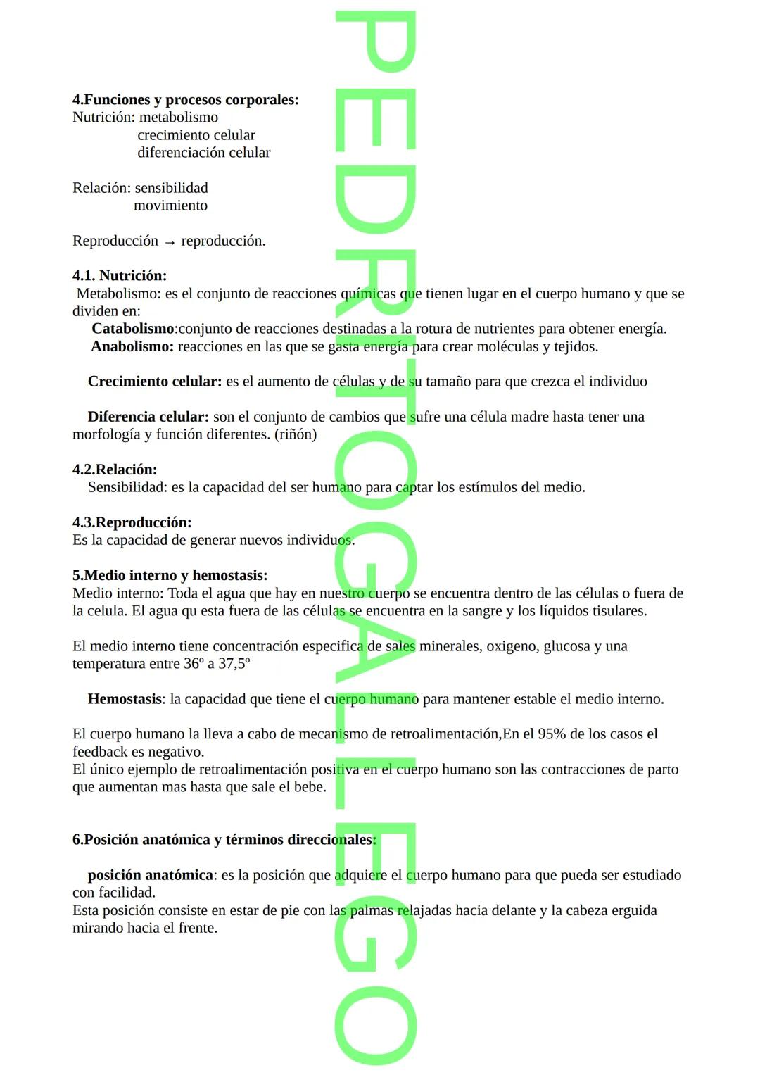 1. Definición de anatomía y fisiología
ANATOMÍA: Estudio esquemático del cuerpo humano y todas las partes que lo componen tanto
interna como