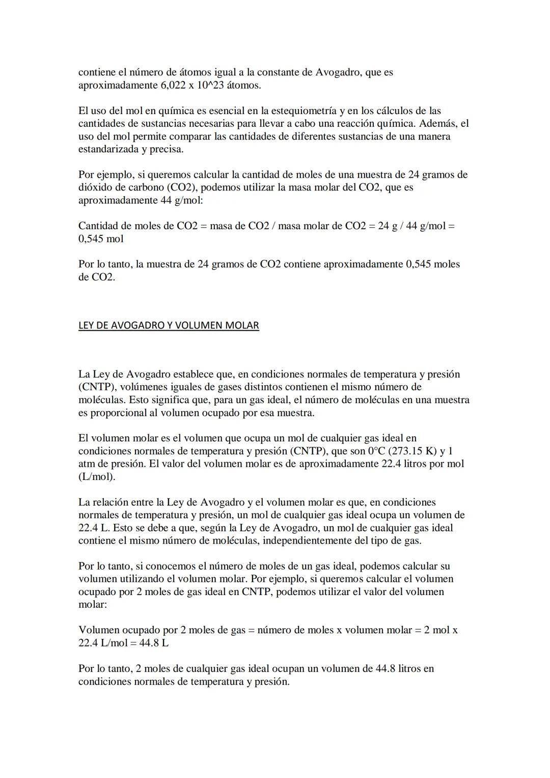 ESTEQUIOMETRÍA MOLECULAR
La estequiometría molecular es la rama de la química que se encarga de estudiar las
relaciones cuantitativas entre 