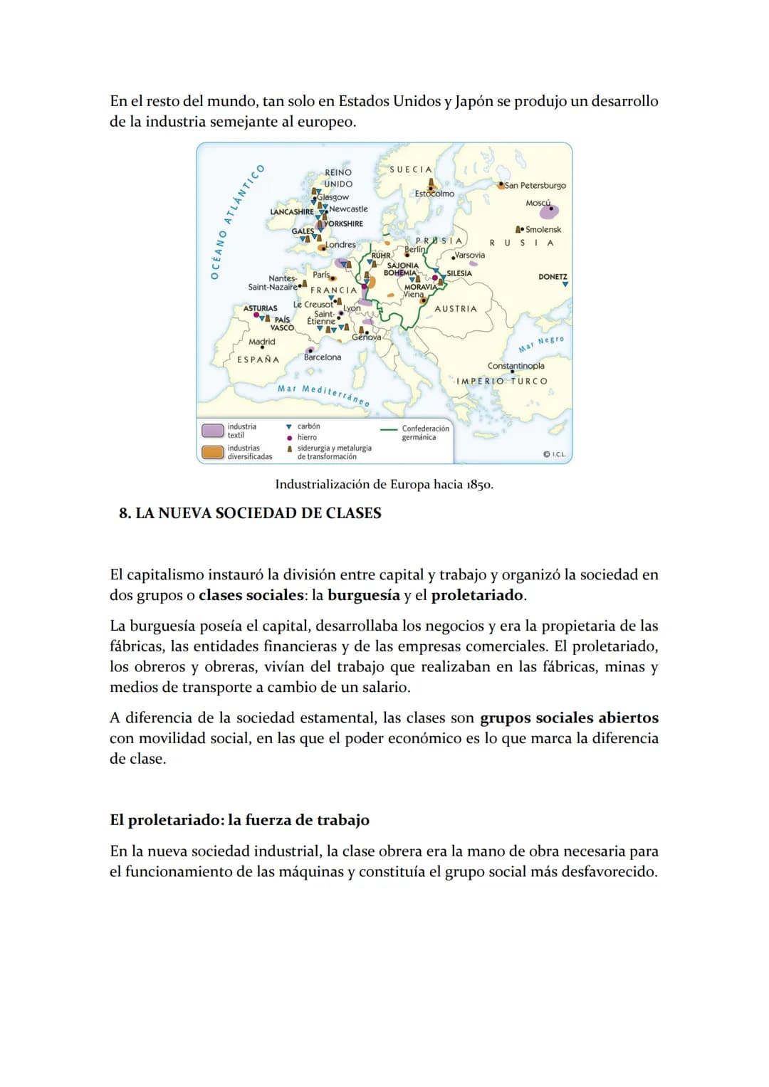 TEMA 2 Un mundo conectado. Las revoluciones industriales
¿CÓMO CAMBIÓ LA PRODUCCIÓN DE BIENES CON LA REVOLUCIÓN
INDUSTRIAL?
El proceso de in