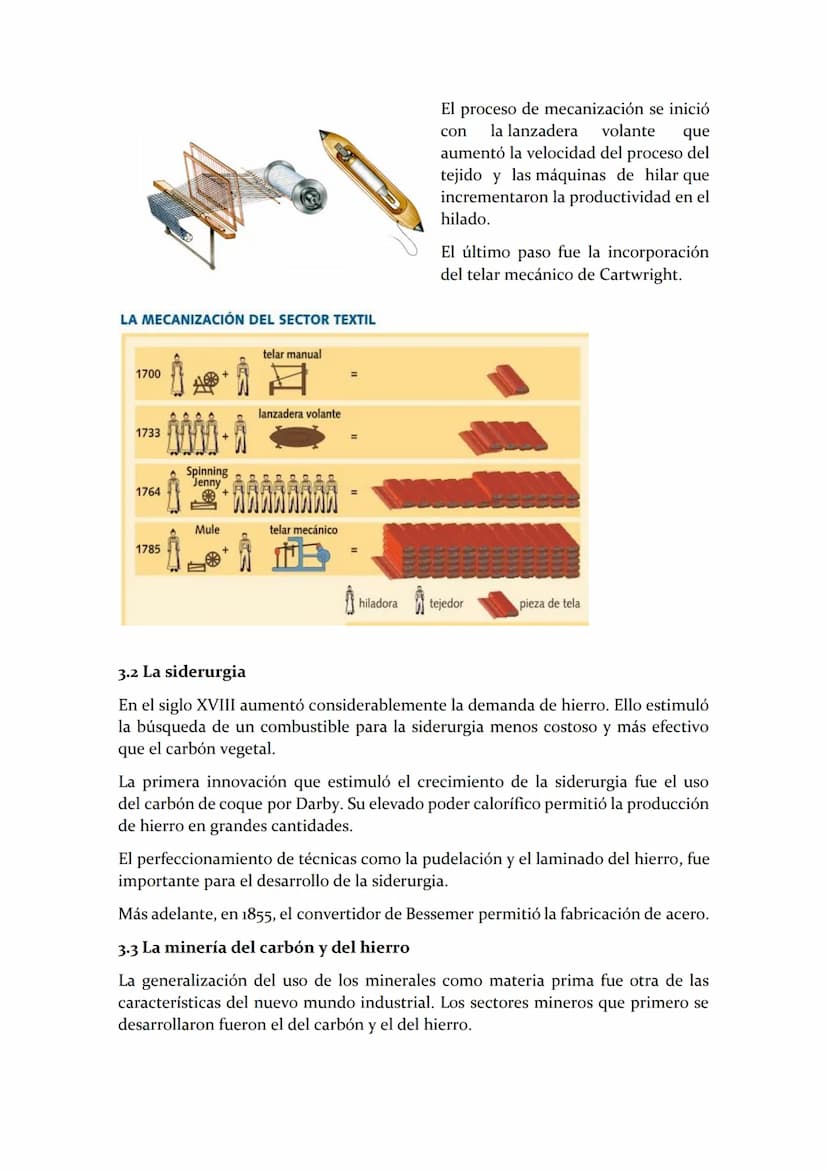 TEMA 2 Un mundo conectado. Las revoluciones industriales
¿CÓMO CAMBIÓ LA PRODUCCIÓN DE BIENES CON LA REVOLUCIÓN
INDUSTRIAL?
El proceso de in