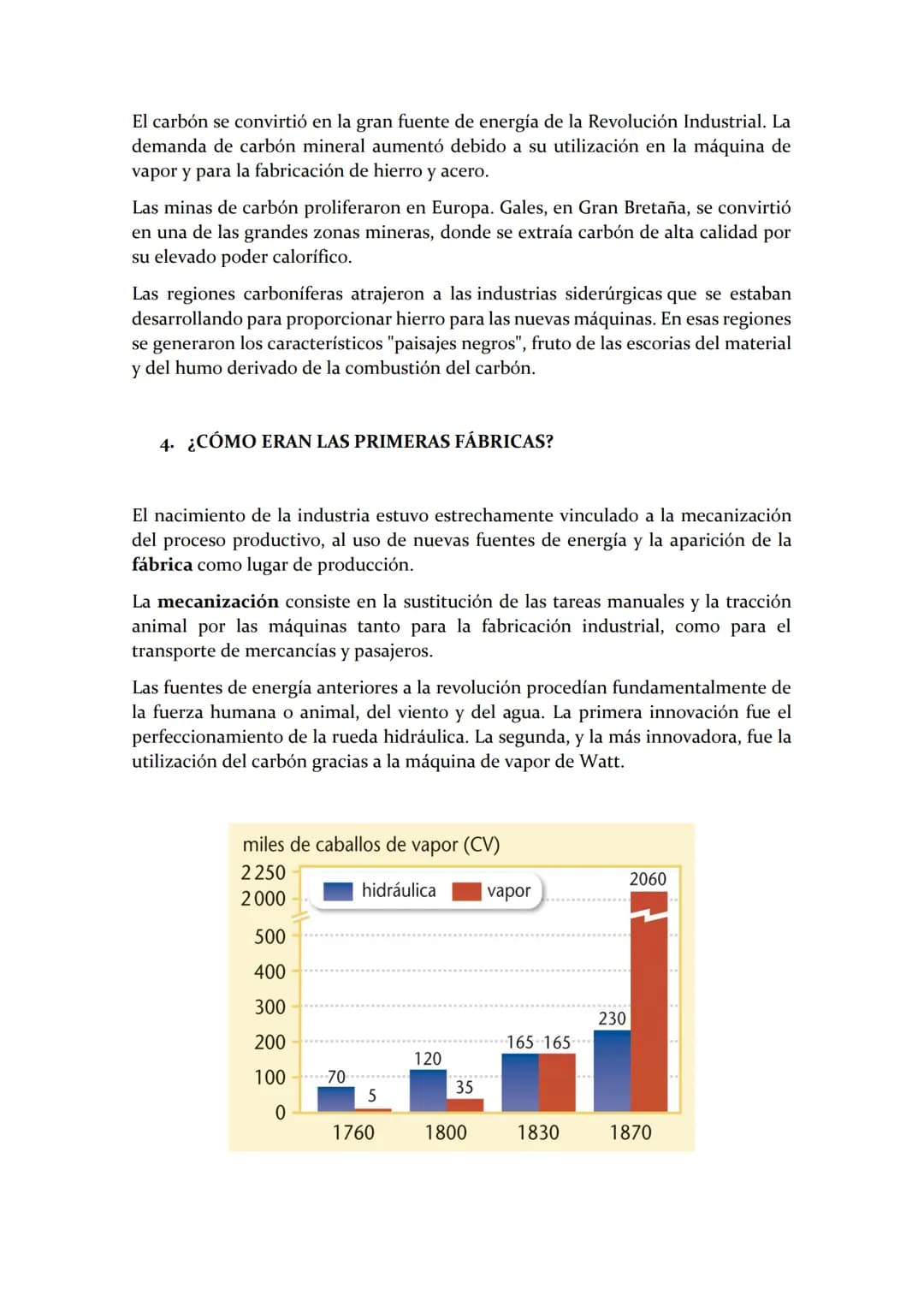 TEMA 2 Un mundo conectado. Las revoluciones industriales
¿CÓMO CAMBIÓ LA PRODUCCIÓN DE BIENES CON LA REVOLUCIÓN
INDUSTRIAL?
El proceso de in