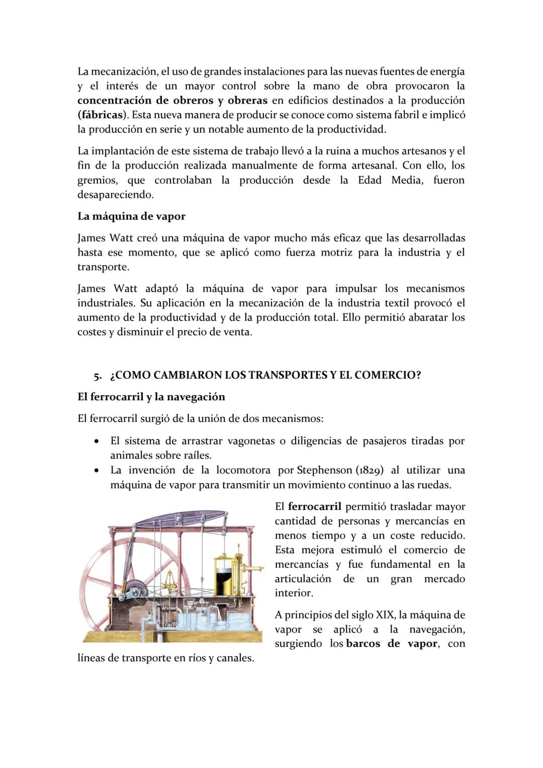 TEMA 2 Un mundo conectado. Las revoluciones industriales
¿CÓMO CAMBIÓ LA PRODUCCIÓN DE BIENES CON LA REVOLUCIÓN
INDUSTRIAL?
El proceso de in