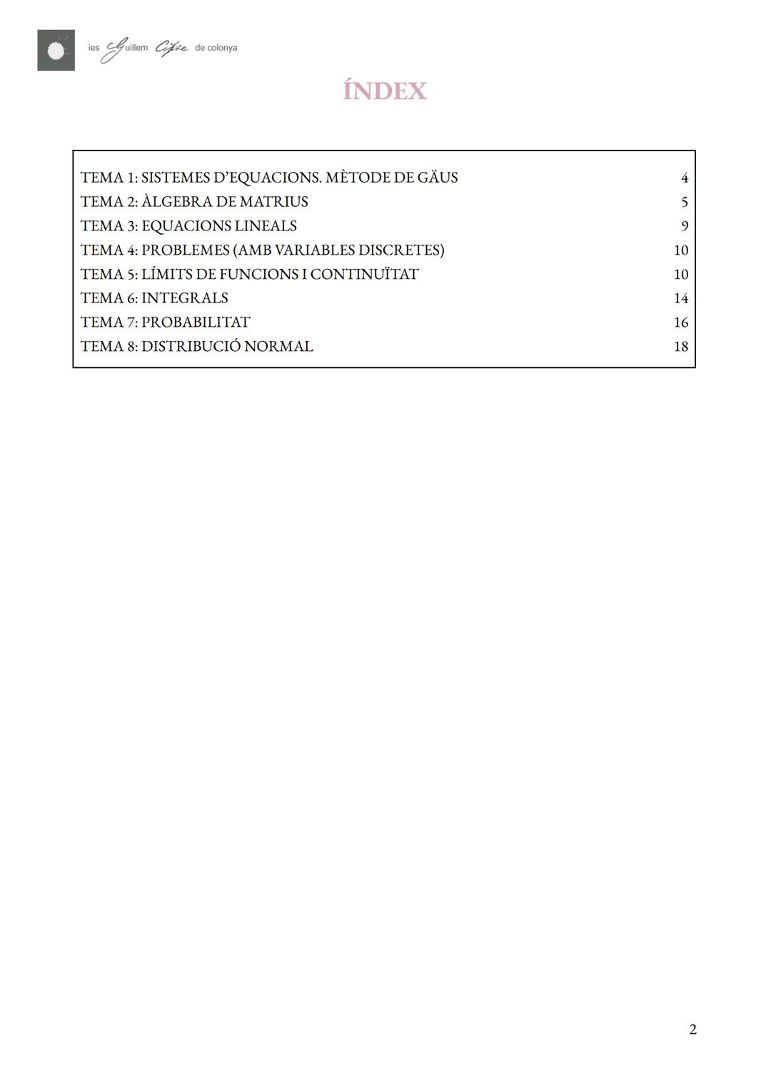 APUNTS SEGON DE BATXILLERAT
MATEMÀTIQUES APLICADES
A LES CIÈNCIES SOCIALS
CURS 24-25
$\{x\}{n}{Y}; \{x\} \in \mathbb{R}$ $\downarrow n \to \