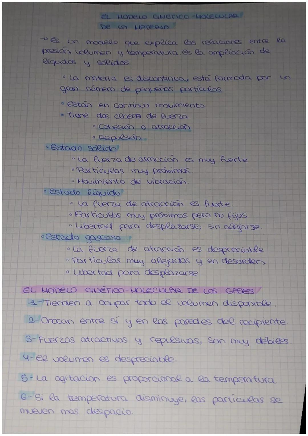 # EL MODELO CINETICO-MOLECULAR
DE LA MATERIA

- Es un modelo que explica las relaciones entre la
presión, volumen y temperatura es la amplia
