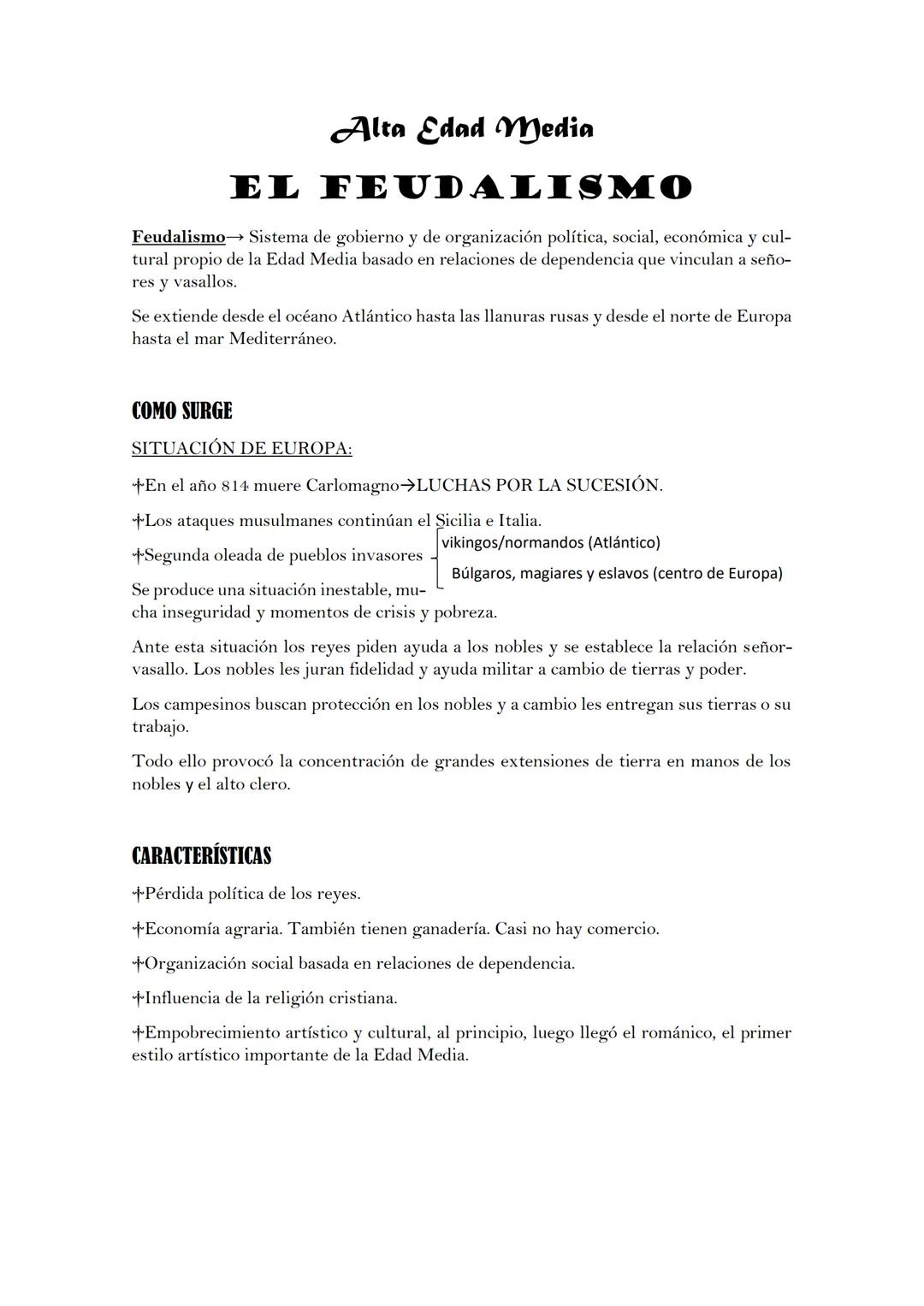 La Alta Edad Media: Feudalismo, Gobierno, Sociedad y Arte Románico
