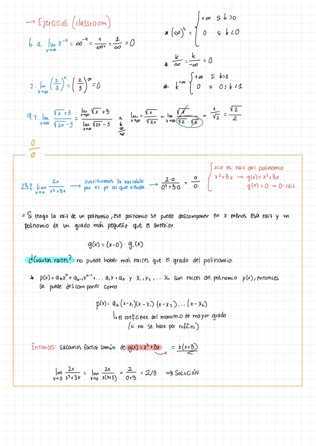 x (x-1)
lim
X+2+ (x-2)
lim
X-2-
x (x-1)
(x-2)
9. lim x+1
X-2 3x13
b. lim
=
15. Resuelve los siguientes limites
2x²+2x
X10 x²-3x
15 d. Im
x →