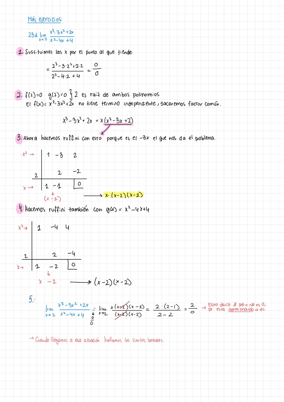x (x-1)
lim
X+2+ (x-2)
lim
X-2-
x (x-1)
(x-2)
9. lim x+1
X-2 3x13
b. lim
=
15. Resuelve los siguientes limites
2x²+2x
X10 x²-3x
15 d. Im
x →