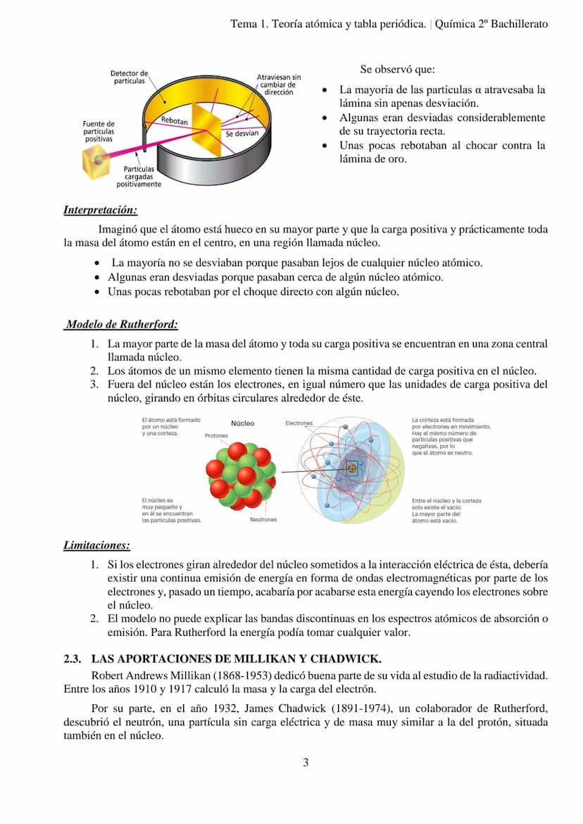 Tema 1. Teoría atómica y tabla periódica. Química 2º Bachillerato
TEMA 1. TEORÍA ATÓMICA Y TABLA PERIÓDICA.
INTRODUCCIÓN: PRINCIPALES MODELO