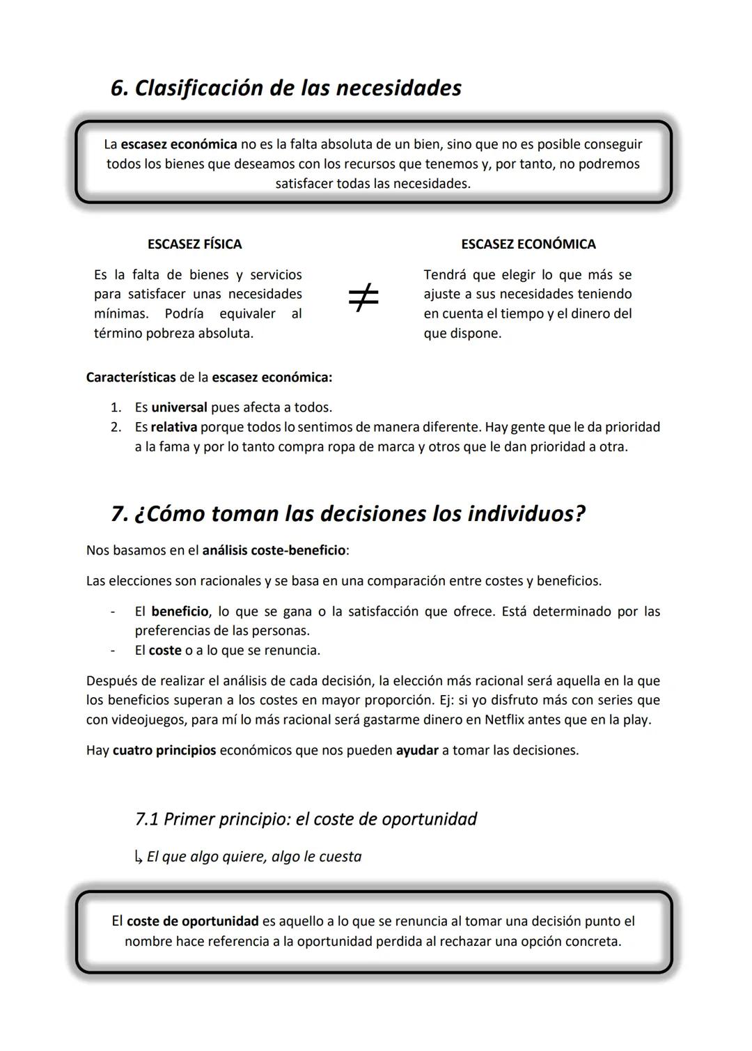 TEMA 1: La sublimación de la economía
1. ¿Qué es la economía?
2. Recursos, bienes y necesidades
2.1 Los recursos escasos
2.2 Los bienes y se