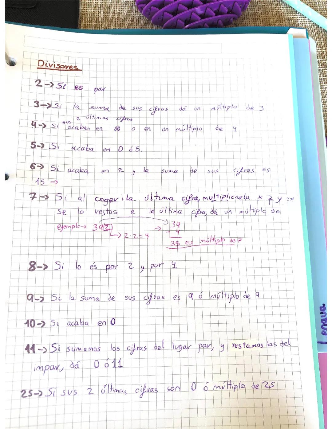 Criterios de divisibilidad 