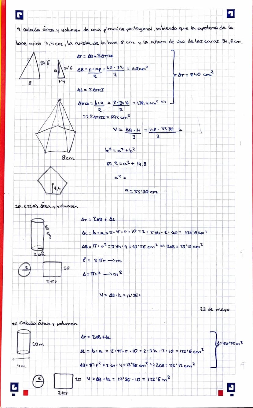 A
(
D)
4
TEMAS 12 y 13
1. Calcula el area
12 m
(1₁
7dm
12 m
7m
O
10 dm
Areas y vokuanzone che cerpes.
geomedbiciess
A = lil
=
2
4 = 12 = 144